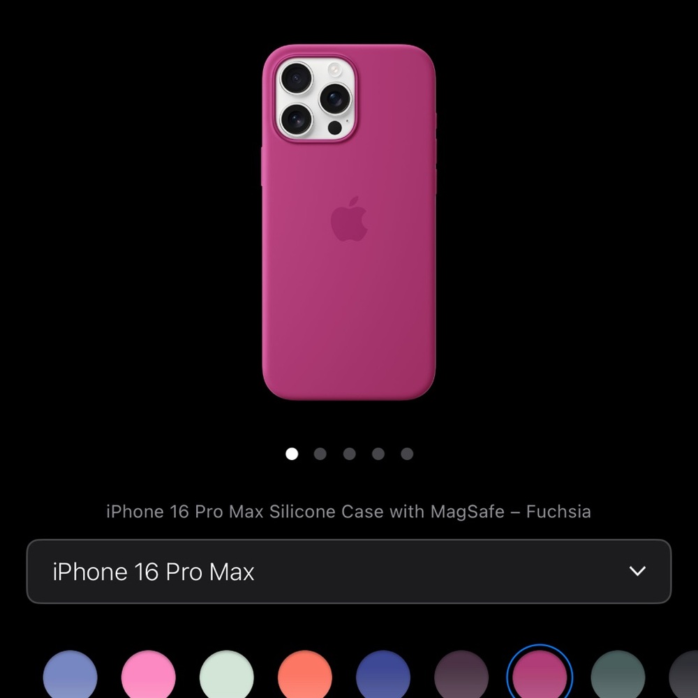 Apple iPhone 16 Pro Max Silicone Case - Fuchsia